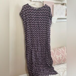 SHEIN Navy and Pink Paisley Maxi Dress!!
